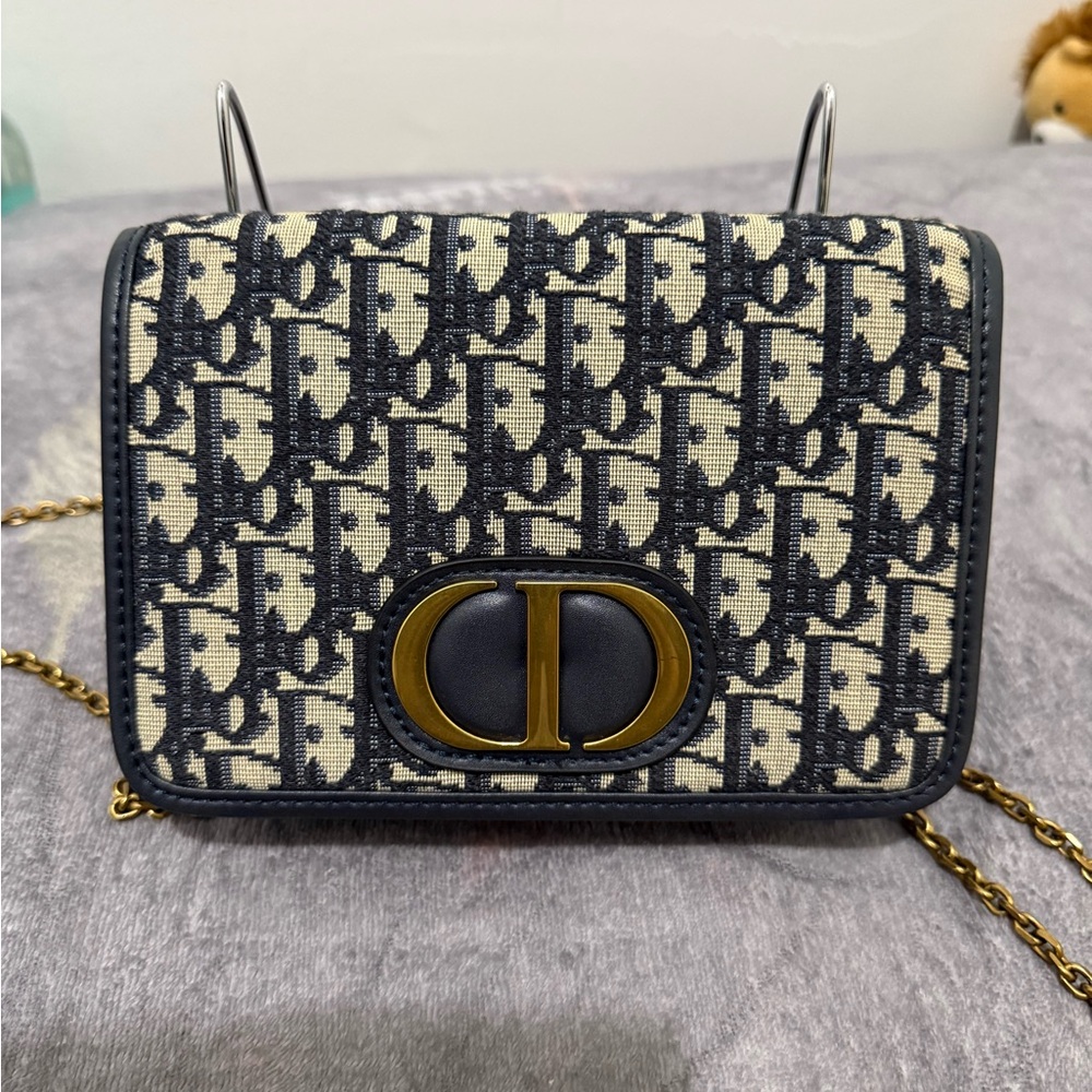 Dior Montaigne Oblique Waist Bag Black Chain Crossbody Bag - Picture 10 of 11